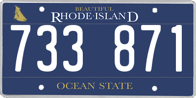 RI license plate 733871