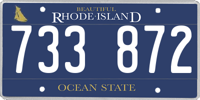 RI license plate 733872