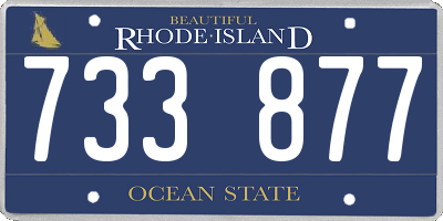 RI license plate 733877
