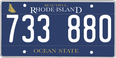 RI license plate 733880