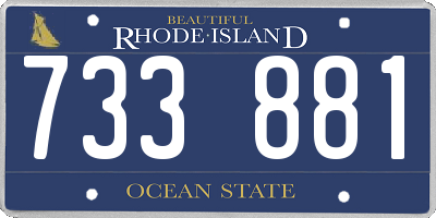 RI license plate 733881