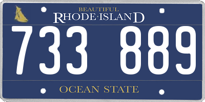 RI license plate 733889