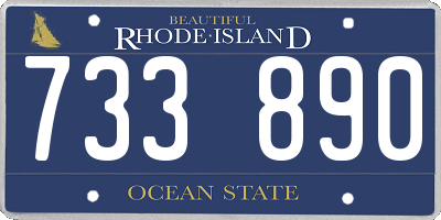 RI license plate 733890