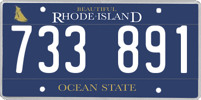 RI license plate 733891