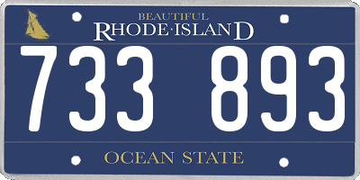 RI license plate 733893