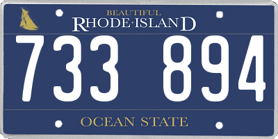 RI license plate 733894