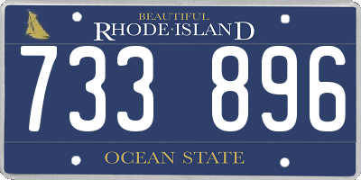 RI license plate 733896