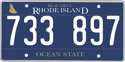 RI license plate 733897
