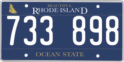 RI license plate 733898