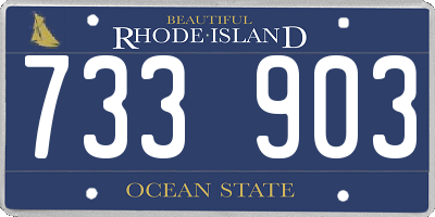RI license plate 733903