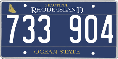 RI license plate 733904