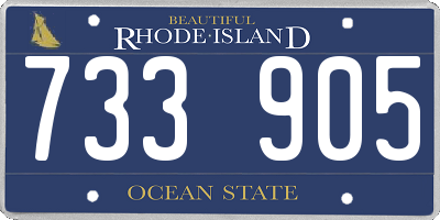 RI license plate 733905