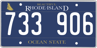 RI license plate 733906