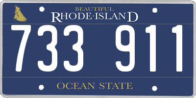 RI license plate 733911