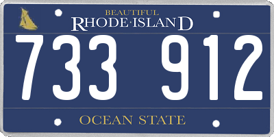 RI license plate 733912