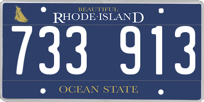 RI license plate 733913