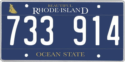 RI license plate 733914