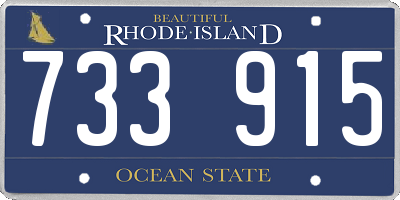 RI license plate 733915