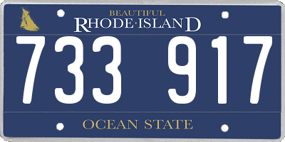 RI license plate 733917