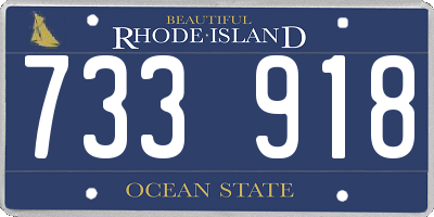 RI license plate 733918