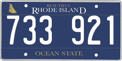 RI license plate 733921