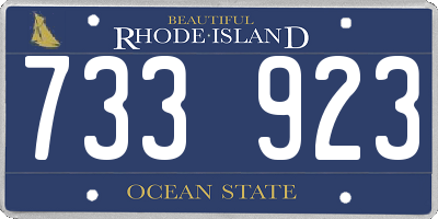 RI license plate 733923
