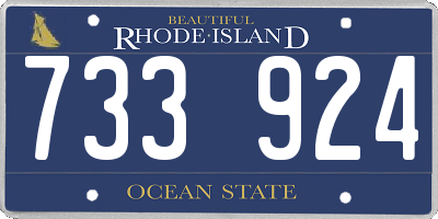 RI license plate 733924