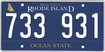 RI license plate 733931