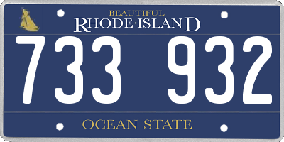 RI license plate 733932