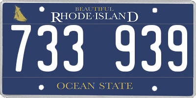 RI license plate 733939