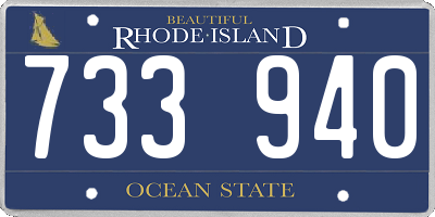 RI license plate 733940
