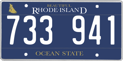 RI license plate 733941