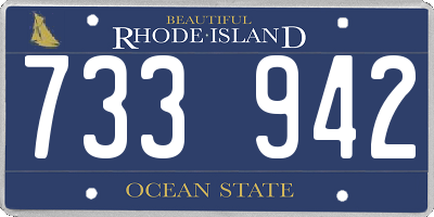 RI license plate 733942