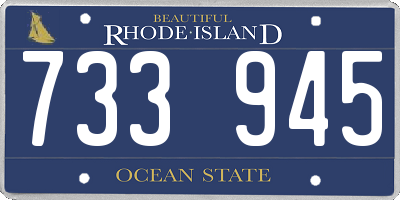 RI license plate 733945