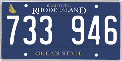 RI license plate 733946