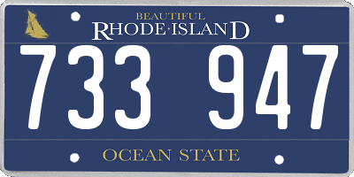 RI license plate 733947