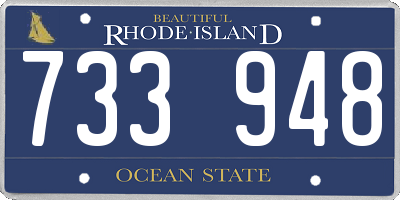 RI license plate 733948