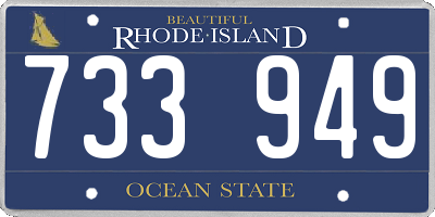 RI license plate 733949