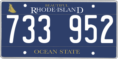 RI license plate 733952