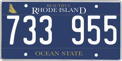 RI license plate 733955