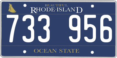 RI license plate 733956
