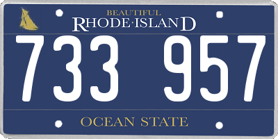 RI license plate 733957