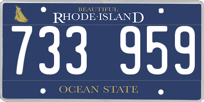 RI license plate 733959