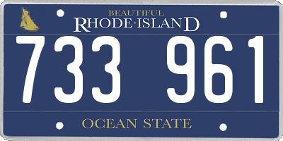 RI license plate 733961