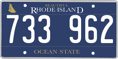 RI license plate 733962