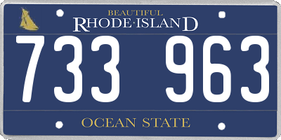 RI license plate 733963