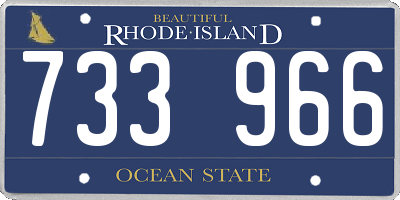 RI license plate 733966