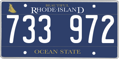 RI license plate 733972