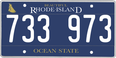 RI license plate 733973