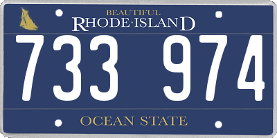 RI license plate 733974
